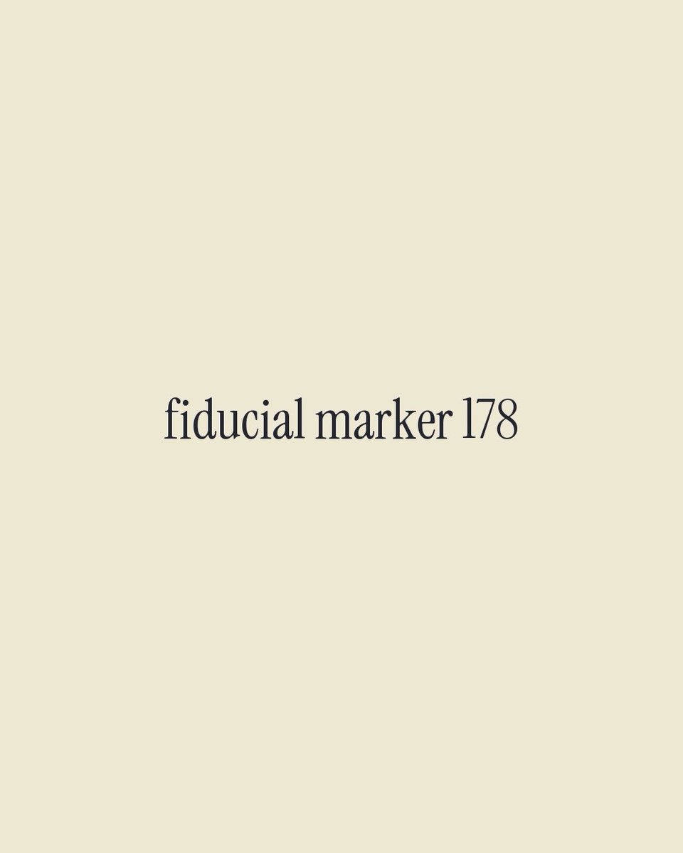 Minimal beige title card with centered dark text reading “fiducial marker 178.”