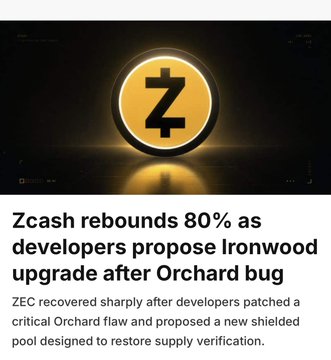 The image features a large, yellow circle with a black "Z" inside of it. Below the circle, there's text that reads "BREAKING ZEC is a sleeping giant", which suggests that the ZEC logo might be related to an event or situation involving the company ZEC. The post also mentions that the company has been sued by Oracle for patent infringement and that they are in the process of defending themselves against the claim.