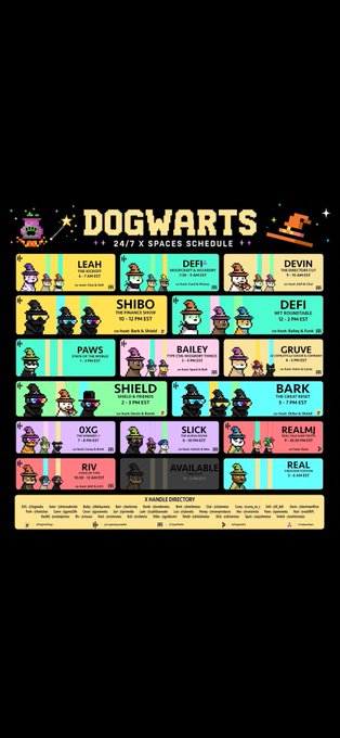 The image features a poster or schedule for the "Dogarts" series at a gaming convention. The poster displays various game names, such as "Leafy" and "Defi", along with their corresponding release dates. The schedule covers a wide range of games, including those related to magic, adventure, and other genres. The poster also includes information about the gaming community and upcoming events.