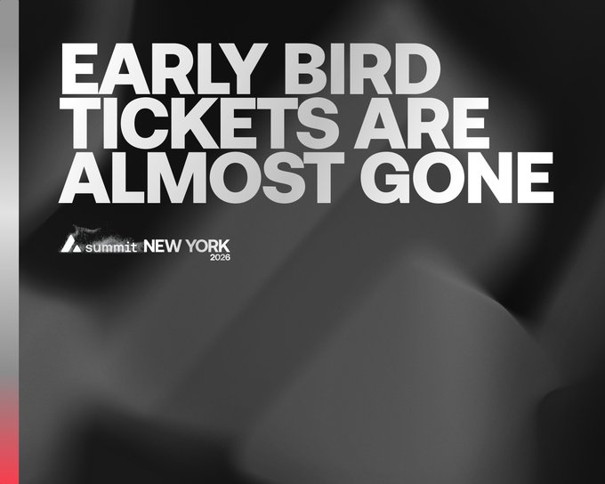 The image features a poster for an event called "Early Bird Tickets Are Almost Gone" at the Summit New York conference. The text on the poster reads, "Early bird tickets are almost gone", indicating that there might be limited availability of these tickets in the future. The poster also mentions that the event is scheduled to take place in 2009 and emphasizes the importance of securing tickets early.