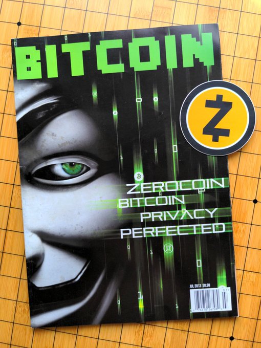 Bitcoin Magazine cover featuring ZEROCOIN with the tagline 'Bitcoin Privacy Perfected' on a Go board background.