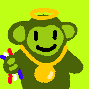 A cartoonish green monkey with a golden halo and medal holds a small American flag, symbolizing the "Hood Puppets" NFT collection that goes live in 24 hours at a 0.0002 ETH mint price, offering 1:1 $PUPS in the reward pool as advertised in the post.