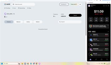 A screenshot of the pump.fun website interface showing a coin's trading page on the left and a pump mobile app interface displaying market data and trending coins on the right.