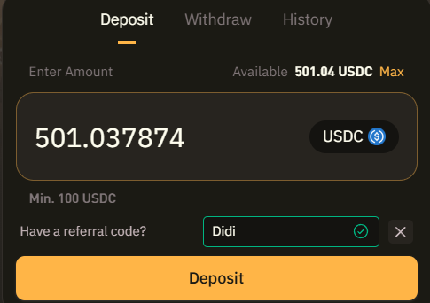 The image is a screenshot showing an app screen with a text box displaying some instructions related to cryptocurrency trading. The instructions indicate that 500 dollars has been deposited onto their account, and it may be used for exchanging bitcoins or another currency. It also mentions that there are additional Bitcoins available for deposit. However, before depositing the 500 dollars, they can ask others if they would like to make a reference code of DidiTrading, which is related to cryptocurrency trading platforms such as bitcoin exchanges. The image focuses on what is displayed in this screen and its relevance to the post shared by the user.