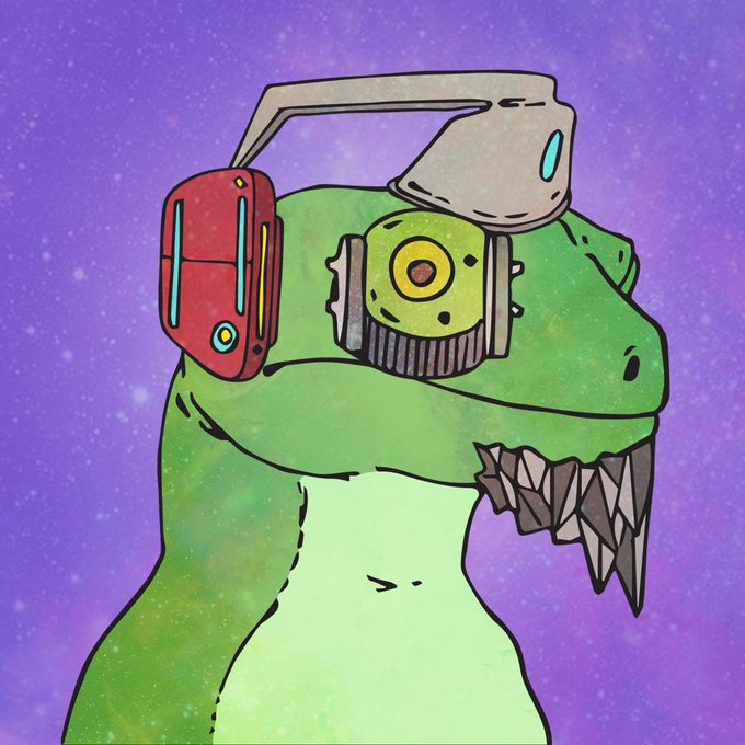 A green anthropomorphic gecko with cybernetic implants, a metallic headpiece, and sharp teeth stands against a purple starry background. The illustration depicts Gecko #4166, ranked 5843, with on-chain details showing it was collected on Magic Eden for 7.18 SOL (~$546.97).