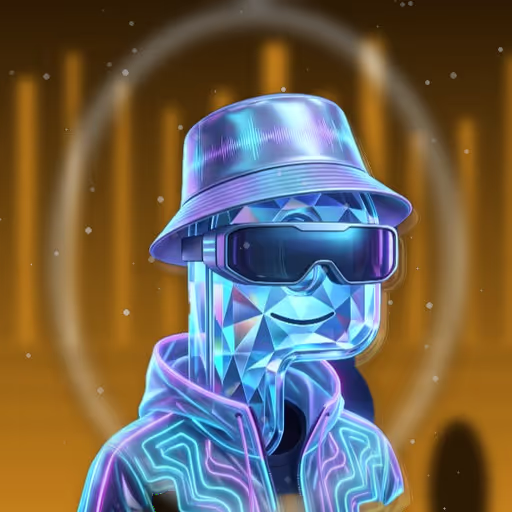 A cartoon-style blue crystalline character wearing a bucket hat, neon hoodie, and oversized futuristic sunglasses, set against a glowing gold background with circular light effects.

The image doesn't contain any text, numbers, or visible references that directly relate to the post's mention of $PONS token crossing $400M market cap or the OpenSea verification discussion, suggesting it serves as a stylized mascot or branding graphic for the $PONS project being discussed.