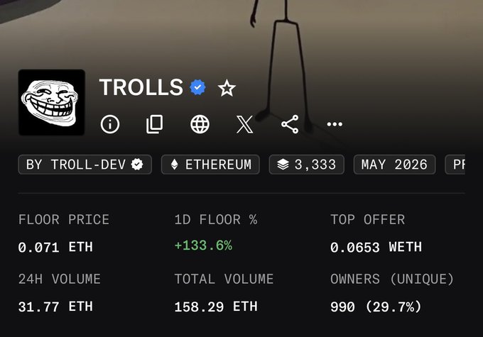 "0.1ETH Lmao ~ 5x Crazy!", which is a gif of an image of a person with two legs, a head, and one hand holding a sword while wearing a crown. The caption below this image reads "0.1ETH Lmao ... 5x crazy!". This meme seems to be related to the current post about cryptocurrency trading or maybe it's just a funny picture.