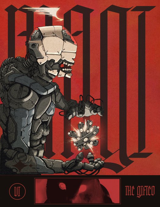 Album cover or poster featuring a robotic, skeletal figure holding mechanical butterflies, with the text 'ROBOT' in the background and 'THE GIFTED' at the bottom.