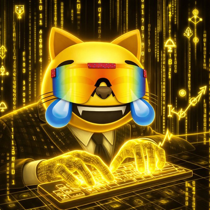 The image shows a man wearing sunglasses, goggles, and a suit while sitting at a keyboard, as if he's typing in front of him. A smiley face is emblazoned on his face with a pair of blue glasses that look like they're tearing up or crying, suggesting an intense emotion or situation within the virtual world depicted by this meme. The post reading "Moggers in control" seems to be referencing the man's actions and emotions as he interacts with digital content.