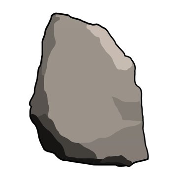 The image features a gray rock, which appears to be a talisman or a relic from two different kinds of objects. The rock is depicted as being gray with some black lines running through its center, giving it a unique texture. It's placed against a white background, making it stand out prominently. The post that accompanies the image provides information about the talisman and its significance, but the focus remains on the rock itself.