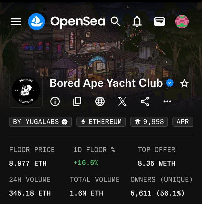 The image is a screenshot from a discussion or social media platform about the OpenSea yacht club. The main focus of this image is an advertisement for an OpenSea pirate account, which is being promoted in a meme-like format with humorous and eye-catching elements. Some other details include the price of the pirate account (calculated by dividing the total volume by the interest rate), an overlay that says "open sea" as part of its content, and a reference to a yucalabs blog post showing how much money someone could make from trading on the pirate account. The overall impression is one of a fun and engaging advertisement for OpenSea with a humorous twist.