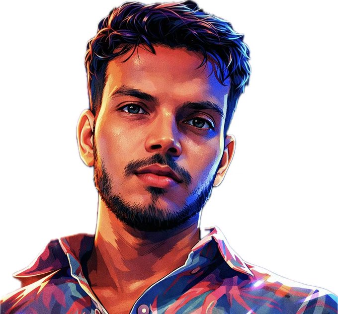 A vibrant, stylized digital portrait of a young man with tousled dark hair, a beard, and a colorful patterned shirt, set against a stark white background.

The image complements the celebratory weekend message by pairing the upbeat "Happy Weekend Sleepagotchi Fam" post with a fresh, energetic portrait that visually echoes the brand's themes of recovery, clarity, and personal renewal—features associated with restful sleep reflected in the subject's calm, contemplative expression.