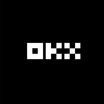 The image displays the white "OKX" logo on a black background, representing the cryptocurrency exchange referenced in the post about their SEC filing to offer tokenized US stock trading on the blockchain.