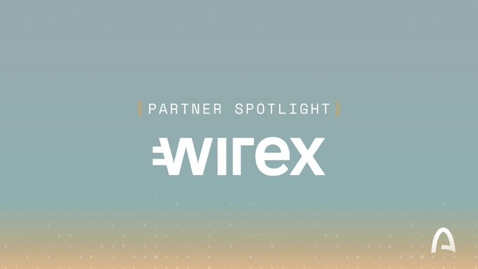 A partner spotlight graphic featuring the 'WIREX' logo on a gradient blue and orange background.