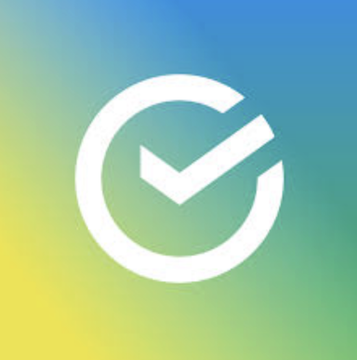 A white checkmark logo on a gradient blue, green, and yellow background, symbolizing the approval or launch of Sberbank's planned crypto trading and custody services by December 1.