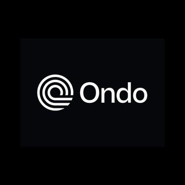 The image presents an advertisement featuring the logo of an online company named "Ondo". The logo consists of a white circle surrounding the word "Ondo" written in a stylized font. In the background, there are two lines of text. One line reads "LATEST: Ondo's tokenized stock TVL has reached a new all-time high above ?" and the second line states "Focus on what is in the image and how it relates to the post." The first part of this sentence is about the company's recent achievement, while the second part is related to the ongoing content.
