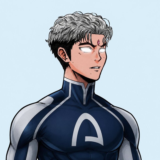 A digital illustration of a superhero character with silver hair, glowing white eyes, and a dark blue and white suit featuring a stylized "A" emblem on the chest, representing the Arc ecosystem. The image ties into the post by visually branding the Arc Mainnet launch through this heroic mascot, complementing the mention of featured Arc projects like Arclings NFT and Haku NFT.