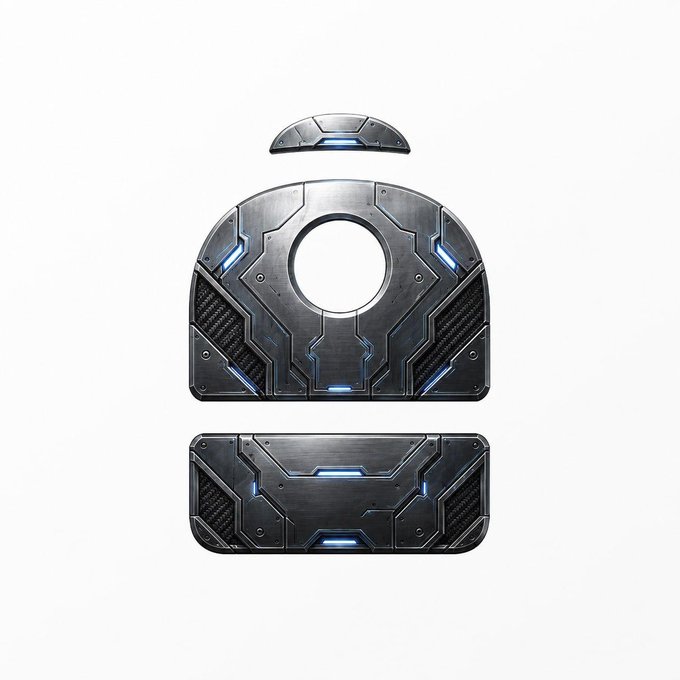A futuristic metallic "AI"-style logo with carbon fiber panels and glowing blue accents, branded with "Backpack" as the all-in-one trading platform for US stocks and crypto (NASDAQ: BOT).