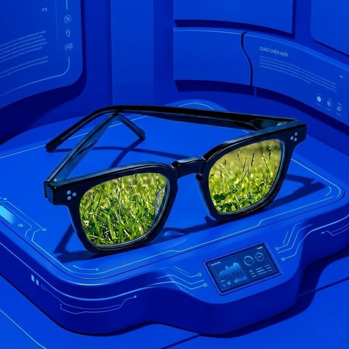The image features a pair of glasses with green lenses, placed on top of a blue display case or tray. The glasses are positioned such that they appear to be looking into the distance, as if observing something beyond their immediate surroundings. This perspective creates an interesting visual effect and adds depth to the scene. The blue background further emphasizes this effect by providing a contrasting backdrop for the green lenses in the glasses. The caption "Seeing the next cycle through Base." suggests that there might be some sort of technological or scientific concept related to cycles, bases, or data analysis at play here.

The image does not contain any text, and it is unclear what the context behind this particular scene could be. However, given the presence of the glasses with green lenses on a blue display case, one can speculate that there might be some sort of scientific experiment or research being conducted involving the interaction between light and lenses.