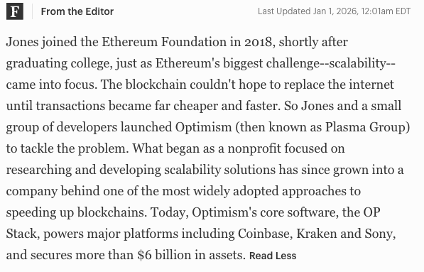 An image featuring text that reads "From the Editor" on the top left corner of the frame. The focus of this image appears to be a comparison between two companies, with one being called "Ethereum Foundation".