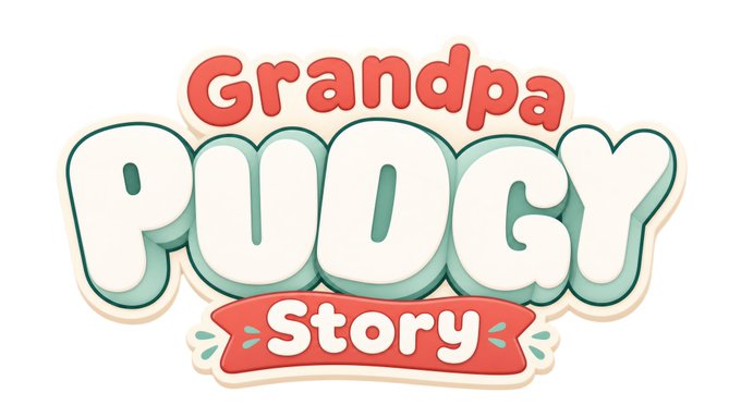 A logo displays 'Grandpa PUDGY Story' in playful, colorful text with a banner underneath.
