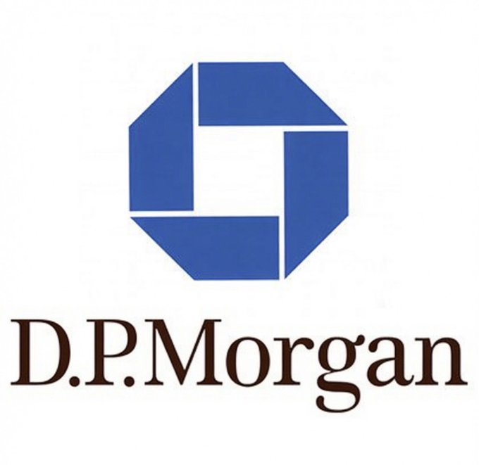The logo for D.P. Morgan features a geometric blue design above the company name.