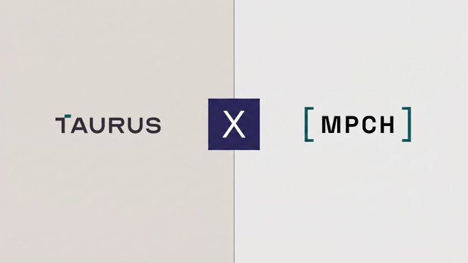 A simple graphic displaying three logos separated by vertical lines: 'TAURUS', a dark blue square with an 'X', and 'MPCH' enclosed in teal square brackets.