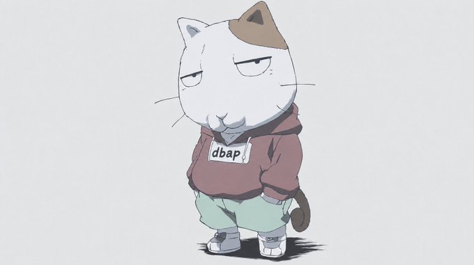 An anthropomorphic cat with a tired expression wears a brown hoodie labeled "dbap" over mint green pants and white sneakers. The image, paired with a post claiming "someday people will realize KET is Solana," likely uses the cat's unimpressed, world-weary demeanor to humorously express skepticism or fatigue toward the bold assertion.
