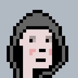 A pixel art portrait of a hooded figure with a pale face, likely representing the aesthetic of the DePunks NFT collection referenced in the tweet about sweeping 50 commons and 3 alphas.