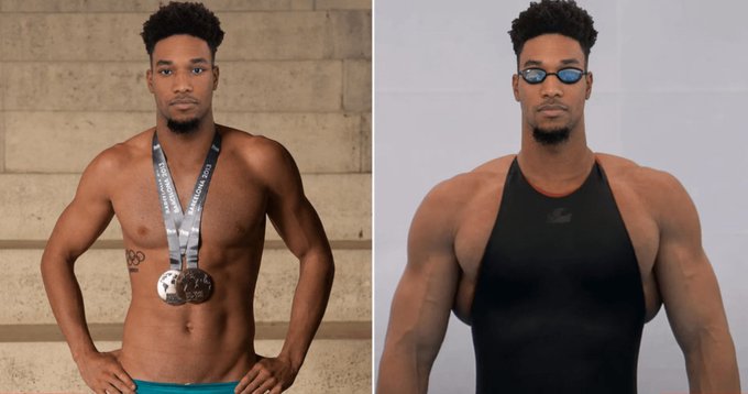 The image shows two photos of a man with black hair, wearing a black shirt and goggles while posing for the camera. In one photo, he has his arms crossed over his chest, and in the other photo, he stands with his arms at his sides. The caption on the image reads "ETH vs HOPE", which could be interpreted as a comparison between two different opinions or perspectives about something related to the man's appearance or situation.