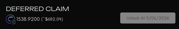 The image has an advertisement for a claim system with a black background that says "Deferred Claim" at the top of the frame. Below this, there's a message from someone else explaining they're trying to assist you by sending money if your claim is successful. The text also includes a link to the claim system for the person who created it: "@leofanxiong".