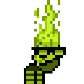 A pixel art green torch with flames flickering above the handle, evoking a zombie-apocalypse aesthetic. The torch imagery ties to the post's playful theme of "Zombie Brokers," suggesting a rallying symbol for consolidating wallets.