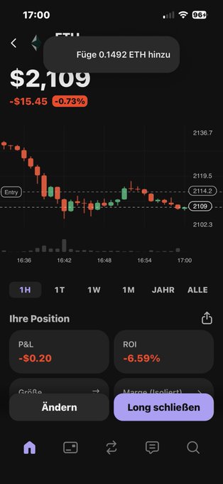 The image shows a phone screen displaying a graph of cryptocurrency prices, with a downward trend. The text "ETH" can be seen at the top left corner of the image. The phone's focus appears to be on the cryptocurrency market, as indicated by the presence of the "ETH" symbol and the downward trend displayed in the graph.