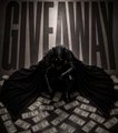 A dark, gothic image features a hooded figure with outstretched, bat-like wings standing before vertical "GEMMA" lettering, fitting a celebratory giveaway post announcing 100 winners who have received prizes in their crypto wallets from "~intern."