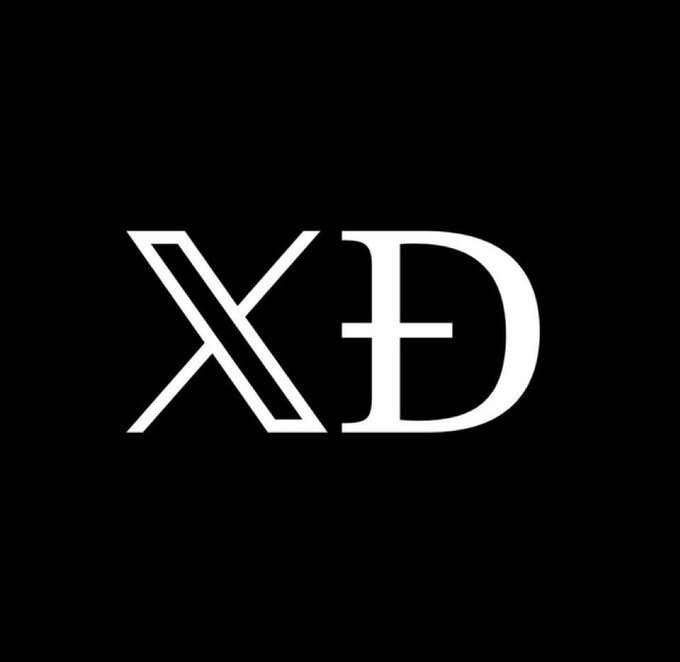 A minimalist black logo displays the white letters 'XD' in a stylized serif font, where the 'X' is hollow/outlined.