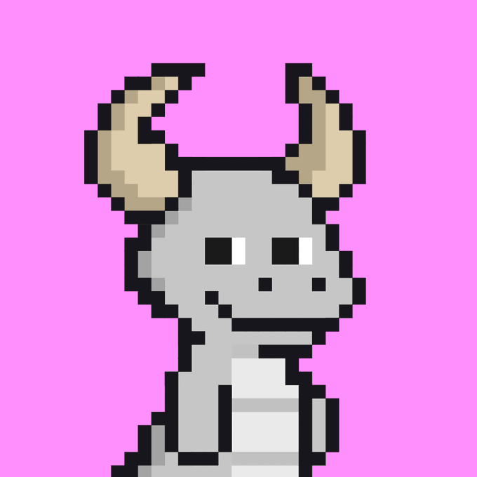The image features a cartoon-style character with large horns and a white body, standing against a pink background. The character appears to be smiling or looking at something off-camera. The caption below the image reads ""[ RECORD ] Whitelist Distributed. 11k views later, crazy to see how many people are discovering Sarties". This suggests that the image might have been shared on social media platforms with a focus on art and cartoons, possibly related to the post about Sarties or other artistic content.
