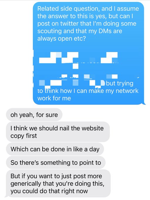 xtracted text from a message on a phone screen, with a blue background and white squares.