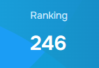 A blue screen displaying 'Ranking 246'.