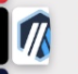 A small icon showing a blue and white hexagonal design, possibly a book or app logo.