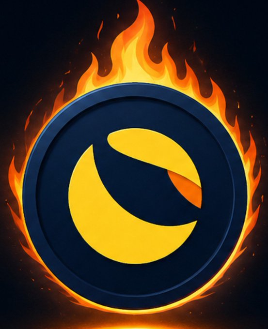 Digital illustration of a yellow and orange circular logo with a leaf-like design surrounded by animated flames against a dark background.