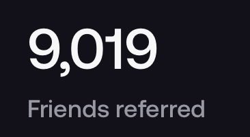 The image displays the number "9,019 Friends referred" on a dark background. This statistic likely represents the community growth or referral success of "Orangie" mentioned in the post, where someone is highlighted for helping onboard and educate new crypto players about terms like "bonded" and SOL/Solana.