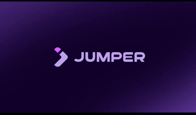 A dark purple gradient background displaying the 'JUMPER' logo with a stylized 'J' icon.