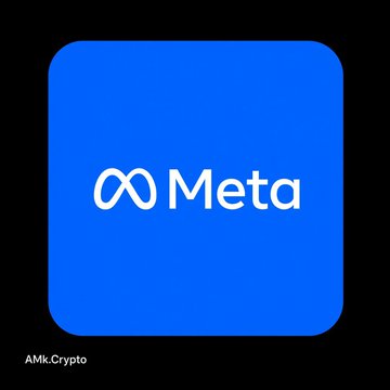 A blue square Meta logo with the text 'AMK.Crypto' in the bottom left corner.