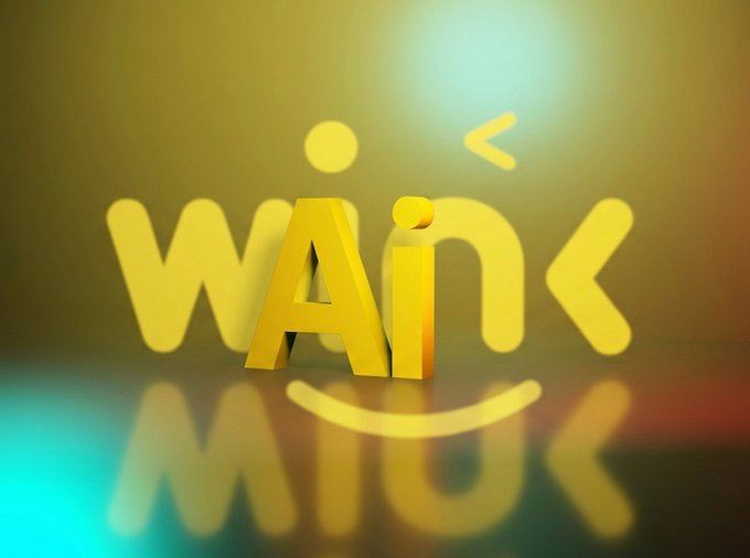 A 3D rendered image showing yellow block letters spelling "WIN" with a stylized smiley face design behind it, featuring eyes and a curved mouth, all reflected on a glossy surface with a blurred colorful background.

The image directly promotes WINkLink, a Web3 gaming platform on the TRON blockchain, with the bold "WIN" text and cheerful smiley face symbolizing the platform's gaming rewards and the positive player experience its VRF (Verifiable Random Function) technology aims to deliver by ensuring fair, transparent randomness in on-chain games.