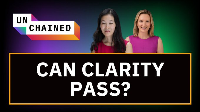 Thumbnail for the Unchained podcast featuring two hosts above the title 'CAN CLARITY PASS?'
