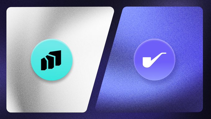 The image shows two stylized logo panels — one with a teal "M"-style emblem on a textured white background and another with a white checkmark on a purple background — visually representing the partnership between Movement and Sherlock following a successful security audit. The accompanying post confirms that Movement's first-party wallet completed a full penetration test with Sherlock, with the checkmark symbolizing the passed assessment of its wallet security model.