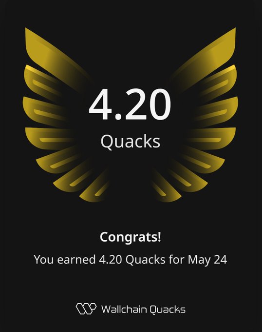 urn of gold and yellow feathers, with the number 4.20 Quacks displayed below it.