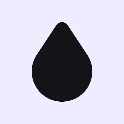 A simple black teardrop or droplet silhouette on a light gray background.