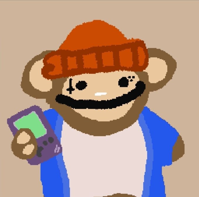 The image shows a cartoon-style illustration of a monkey dressed in winter clothes, holding a video game controller, which appears to be an Xbox 360 remote or Nintendo Wii controller with a green and purple strap. The scene seems to depict a playful and creative interaction between the monkey and its gaming console, which is likely associated with Bitcoin trading. This image promotes the idea that Bitcoin trading can be fun and engaging, encouraging people to explore this alternative currency with a sense of whimsy and joy.