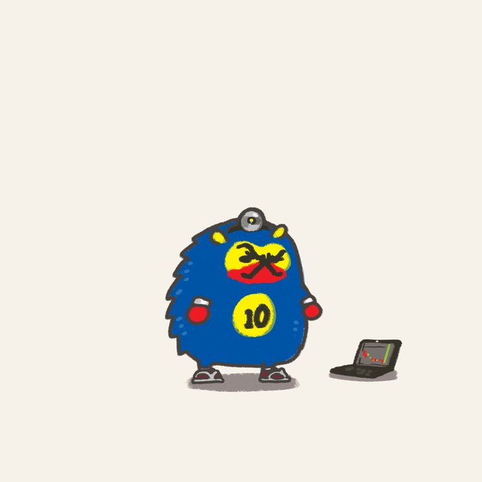 A blue fuzzy monster character wearing a head mirror and a jersey labeled "10" stands next to a laptop displaying a line graph. The illustration relates to "clean af" by humorously portraying pristine, peak performance—likely in the context of health monitoring or data tracking.